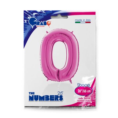 ČÍSLICE FUCHSIA 0 (66cm,26") fóliový balónek nafukovací - 26010F-P-Packaged.jpg