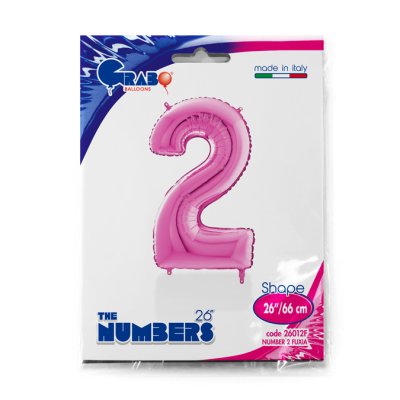 ČÍSLICE FUCHSIA 2 (66cm,26") fóliový balónek nafukovací - 26012F-P-Packaged.jpg