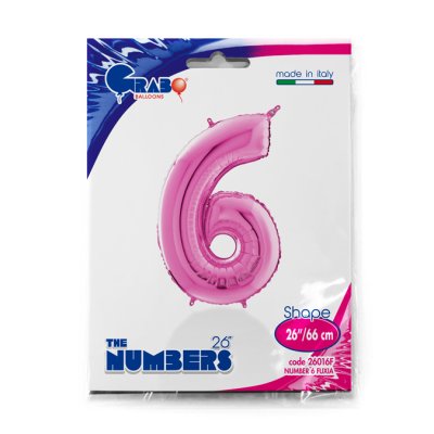 ČÍSLICE FUCHSIA 6 (66cm,26") fóliový balónek nafukovací - 26016F-P-Packaged.jpg