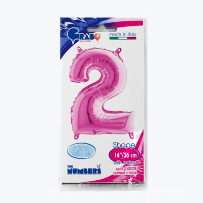 ČÍSLICE FUCHSIA MINI 2 (35cm,14") fóliový balónek nafukovací - 14012F-P-Packaged.jpg