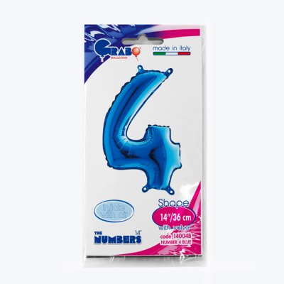 ČÍSLICE MODRÁ MINI 4 (35cm,14") fóliový balónek nafukovací - 14004B-P-Packaged.jpg