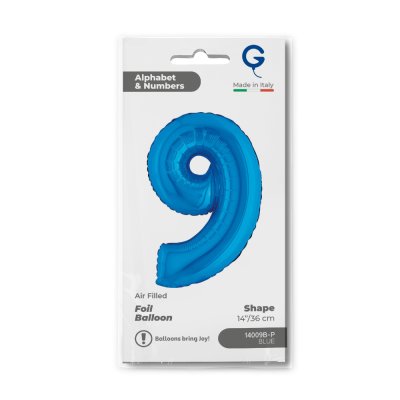 ČÍSLICE MODRÁ MINI 9 (36cm,14") fóliový balónek nafukovací - 14009b-p-b.jpg