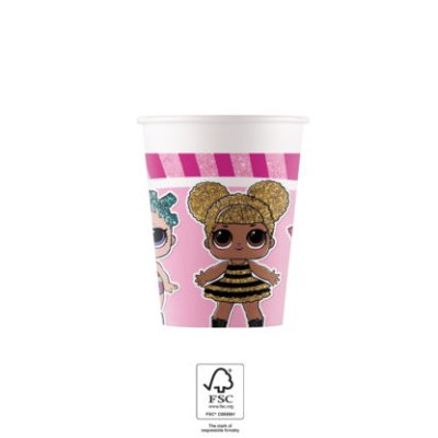 Kelímky papírové EKO "LOL" 200ml, 8ks - 93469.jpg