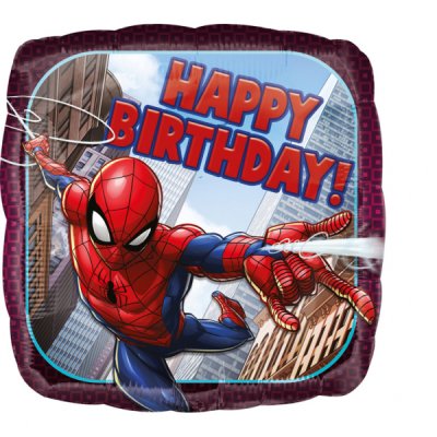 Čtverec - Spiderman HB 43cm - fóliový balónek
