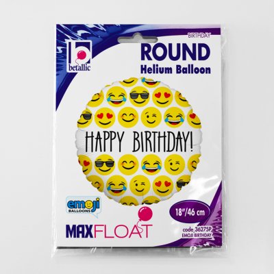 Emoji HB kruh 18"/46cm fóliový balónek nafukovací - 36275P.jpg