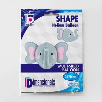 Slon 3D 34"/86cm fóliový balónek nafukovací - 35567.jpg