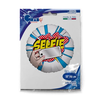 Selfie 18"/46cm fóliový balónek nafukovací - G78035-P-Packaged.jpg
