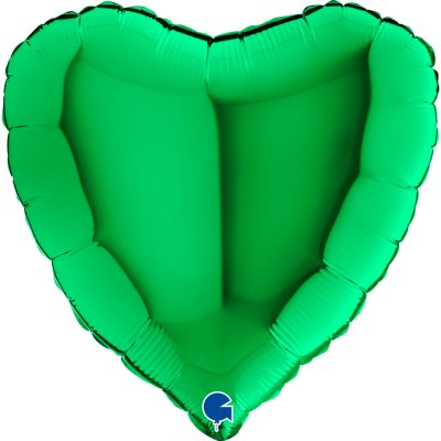 Srdce zelené 18"/46cm fóliový balónek nafukovací