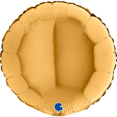 Kruh - zlatý 18"/46cm fóliový balónek nafukovací