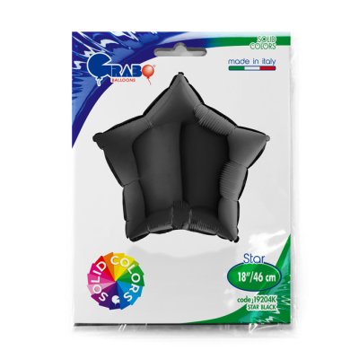 Hvězda černá 18"/46cm fóliový balónek nafukovací - 19204K-P-Packaged.jpg