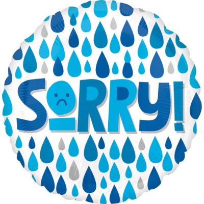 Kruh - Sorry 43cm - fóliový balónek