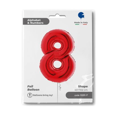 ČÍSLICE ČERVENÁ 8 (102cm,40") fóliový balónek nafukovací - 088R-P-Packaged-1.jpg