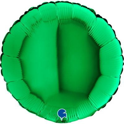 Kruh zelený 18"/46cm fóliový balónek nafukovací