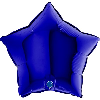 Hvězda modrá capri 18"/46cm fóliový balónek nafukovací