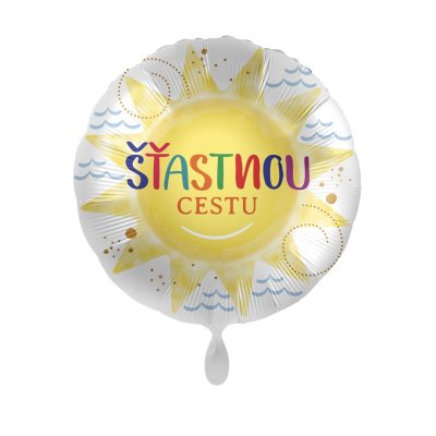 Kruh Šťastnou cestu CZ 43 cm - fóliový balónek