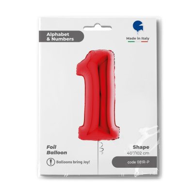 ČÍSLICE ČERVENÁ 1 (102cm,40") fóliový balónek nafukovací - 081R-P-Packaged-1.jpg