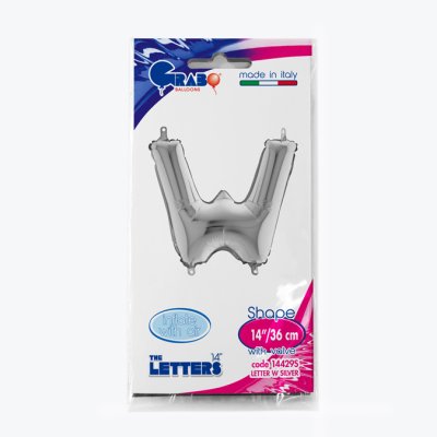 PÍSMENO STŘÍBRNÉ MINI W (35cm,14") fóliový balónek nafukovací - 14429S-P-Packaged.jpg
