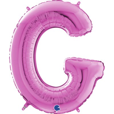 PÍSMENO RŮŽOVÉ G (66cm,26") fóliový balónek nafukovací