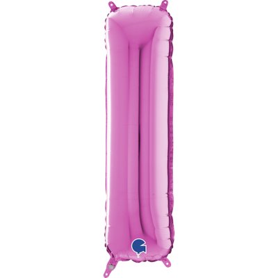 PÍSMENO RŮŽOVÉ I (66cm,26") fóliový balónek nafukovací