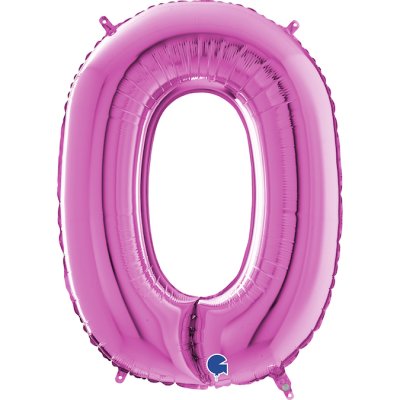 PÍSMENO RŮŽOVÉ O (66cm,26") fóliový balónek nafukovací