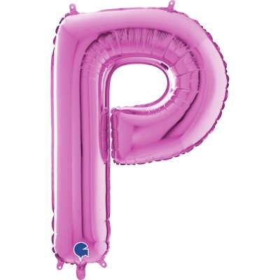 PÍSMENO RŮŽOVÉ P (66cm,26") fóliový balónek nafukovací