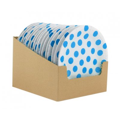 Talířky papírové EKO - ,,puntík" modré 18cm, 6ks - 45515.png