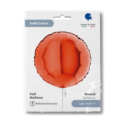 Kruh oranžový 18"/46cm fóliový balónek nafukovací - 18115O-P-Packaged-1.jpg