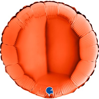 Kruh oranžový 18"/46cm fóliový balónek nafukovací