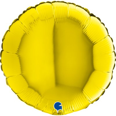 Kruh žlutý 18"/46cm fóliový balónek nafukovací