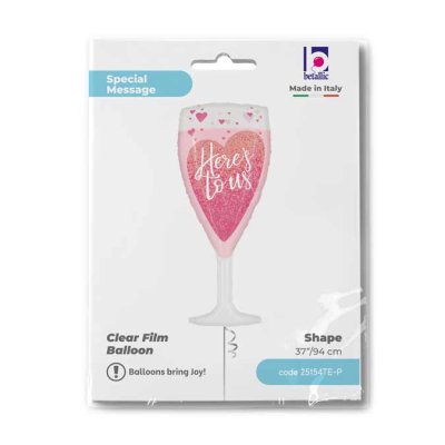 Sklenička "Here´s to us" 37"/94cm fóliový balónek nafukovací - 25154TE-P-Packaged-1.jpg