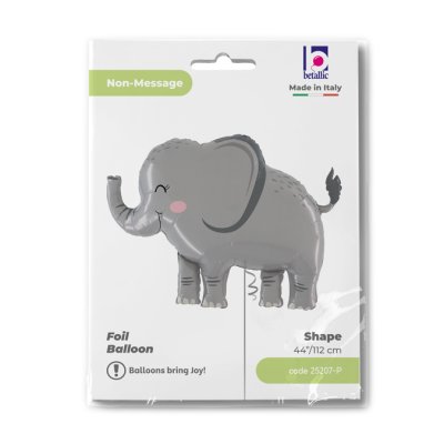 Sloník 33"/84cm fóliový balónek nafukovací - 25207-P-Packaged.jpg