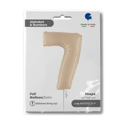 ČÍSLICE KRÉMOVÁ 7 (102cm,40") fóliový balónek nafukovací - 400700SCR-P-Packaged.jpg