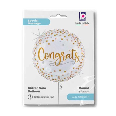 Gratulace zl. konfety 18"/46cm kruh fóliový balónek nafukovací - 26182GH-P-Packaged-1.jpg