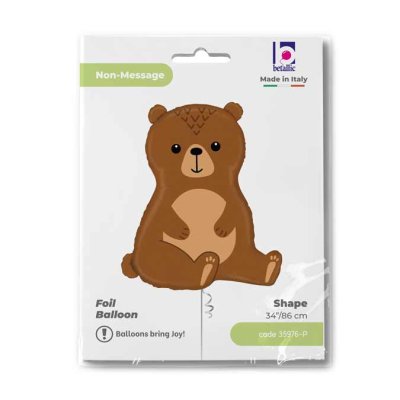 Medvěď 29"/74cm fóliový balónek nafukovací - 35976-P-Packaged.jpg