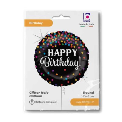 Konfetový HB kruh 18"/46cm fóliový balónek nafukovací - 36572GH-P-Packaged.jpg
