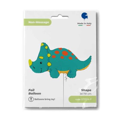 Triceratops 30"/76cm fóliová balónek nafukovací - G72024-P-Packaged.jpg