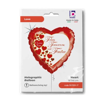 Miluji Tě dnes, zítra a navždy srdce 18"/46cm fóliový balónek nafukovací - 86398H-P-Packaged.jpg