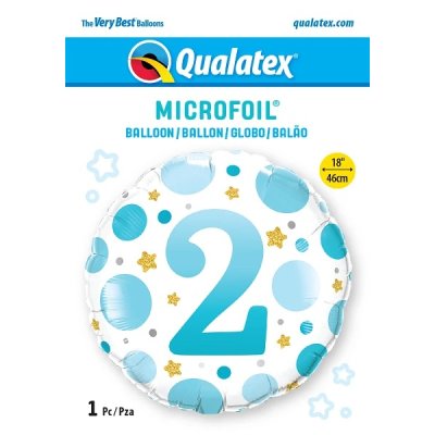 Kruh - Modrý 2 rok 18"/45cm fóliový balónek - 23084 b.jpg