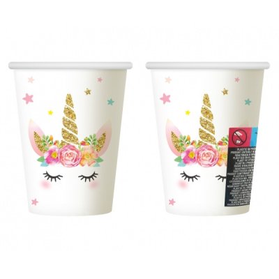 Kelímky papírové EKO 266ml ,,Jednorožec" 6ks - 47750.jpg