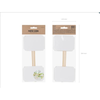 Cedulky bílé 11x8cm, 4ks - Screenshot 2022-05-26 at 13-34-04 Cards on a stick white 11x8cm (1 pkt _ 4 pc.) - Internet shop PartyDeco.png