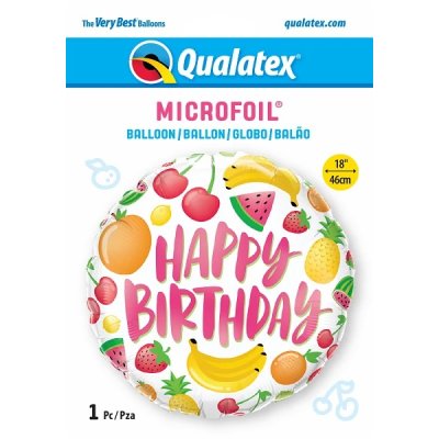 Kruh - Birthday ovoce 18"/45cm fóliový balónek - 10264 b.jpg