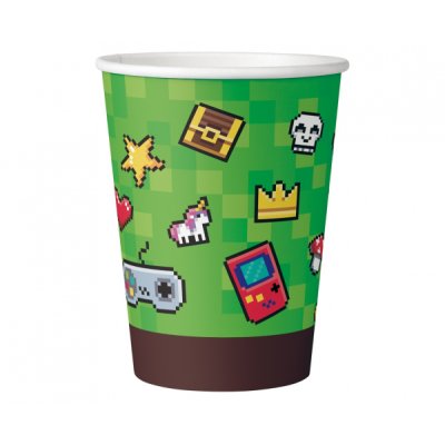 Kelímky papírové 270ml ,,Game on" 6ks