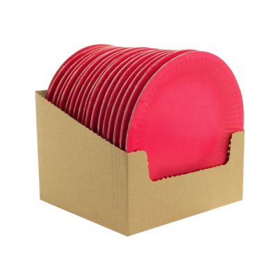 Talířky papírové EKO - Růžové 18cm, 6ks - 45625.png
