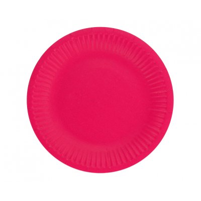 Talířky papírové EKO - Růžové 18cm, 6ks
