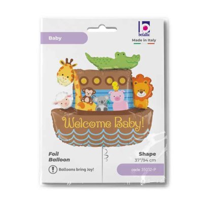 Noemova archa Vítej baby 37"/94cm fóliový balónek nafukovací - 35032-P-Packaged.jpg