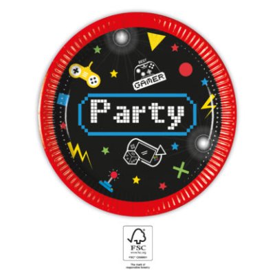 Talíře papírové EKO "Herní Party" 20cm, 8ks - 093770_1.jpg