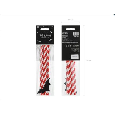 Brčka papírová - Netopýr 19,5cm - Screenshot 2022-08-24 at 10-08-25 Straws Bats 19 5cm (1 pkt _ 6 pc.) - Internet shop PartyDeco.jpg