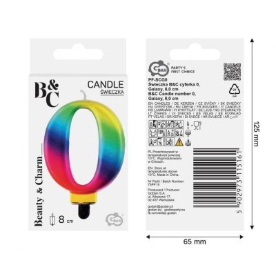 Svíčka dortová číslo 0 GALAXY barevná 8cm - 97517.jpg