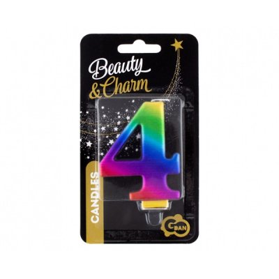Svíčka dortová číslo 4 GALAXY barevná 8cm - PF-SCG4_2.jpg