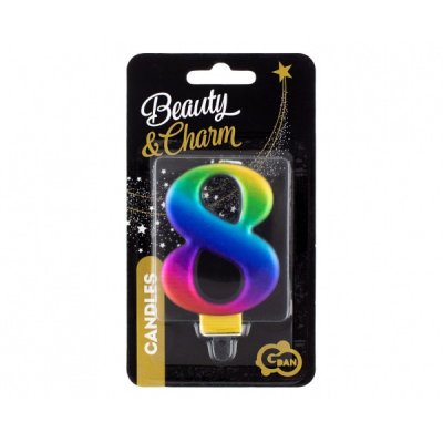 Svíčka dortová číslo 8 GALAXY barevná 8cm - PF-SCG8_2.jpg